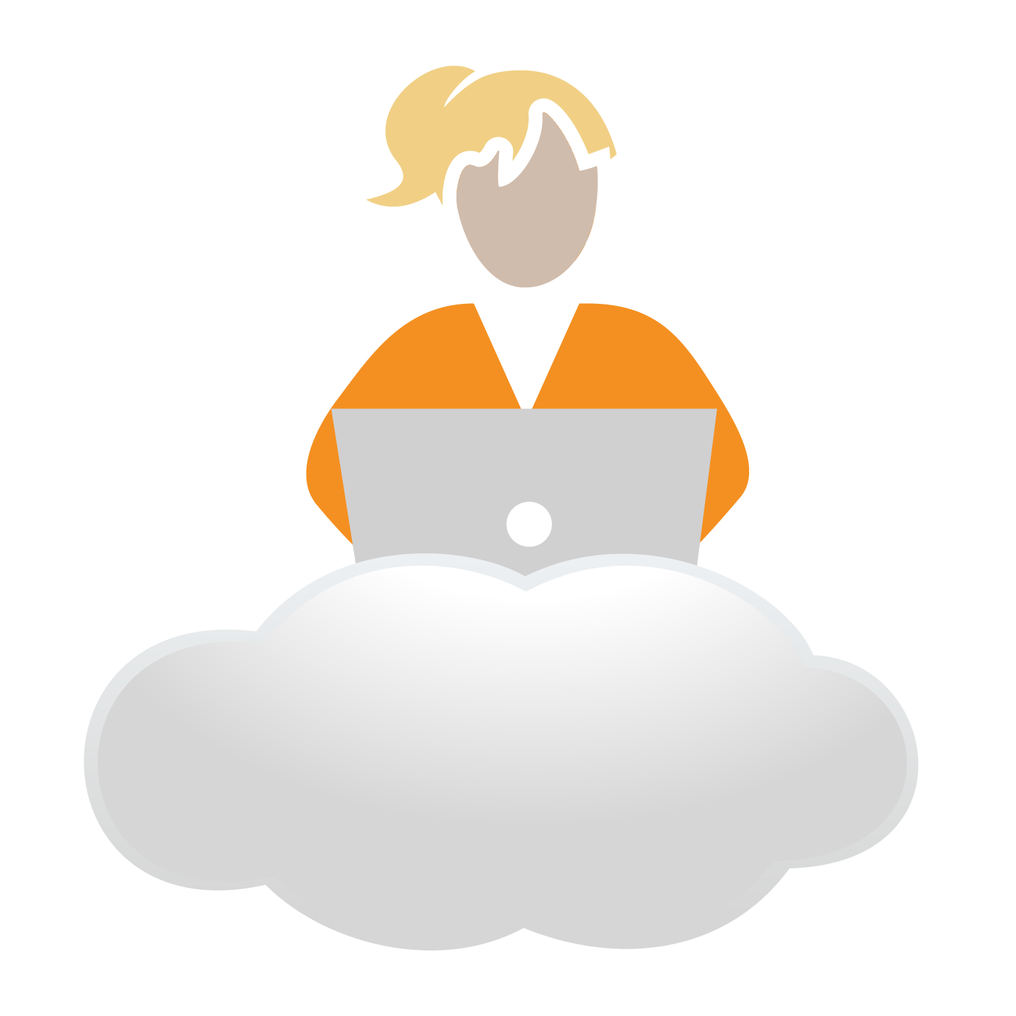 Orange Cloud Girl